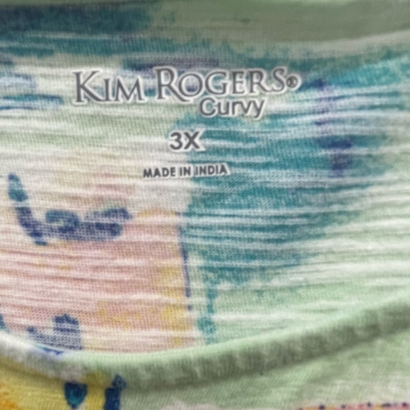KIM ROGERS Curvy women’s top, size 3X. 3/4 sleeves. Like new condition. - Picture 3 of 7